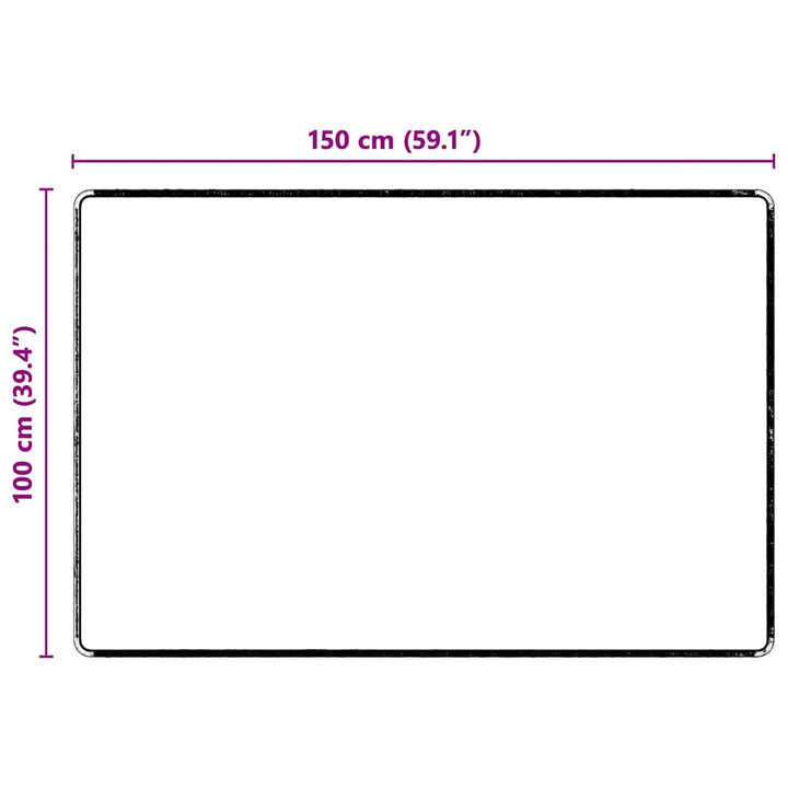Tæppe Runner Sort 100 x 150 cm 100% Polypropylen Tuft