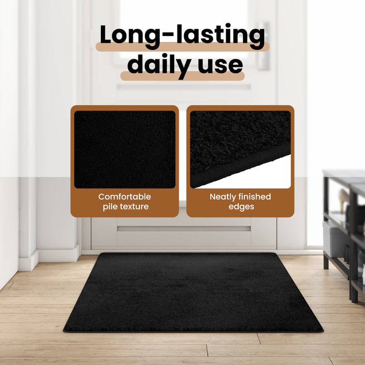 Tæppe Runner Sort 100 x 200 cm 100% Polypropylen Tuft