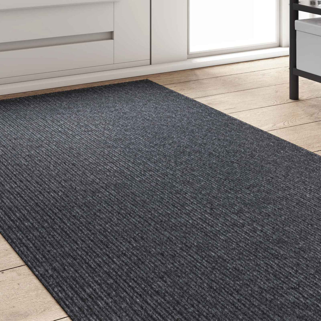 Tæppe Runner Grå 80 x 300 cm Stof