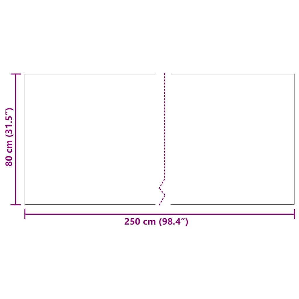 Tæppe Runner Antracit 80 x 250 cm Stof