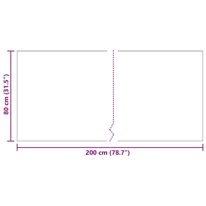 Tæppe Runner Lysegrå 80 x 200 cm Stof