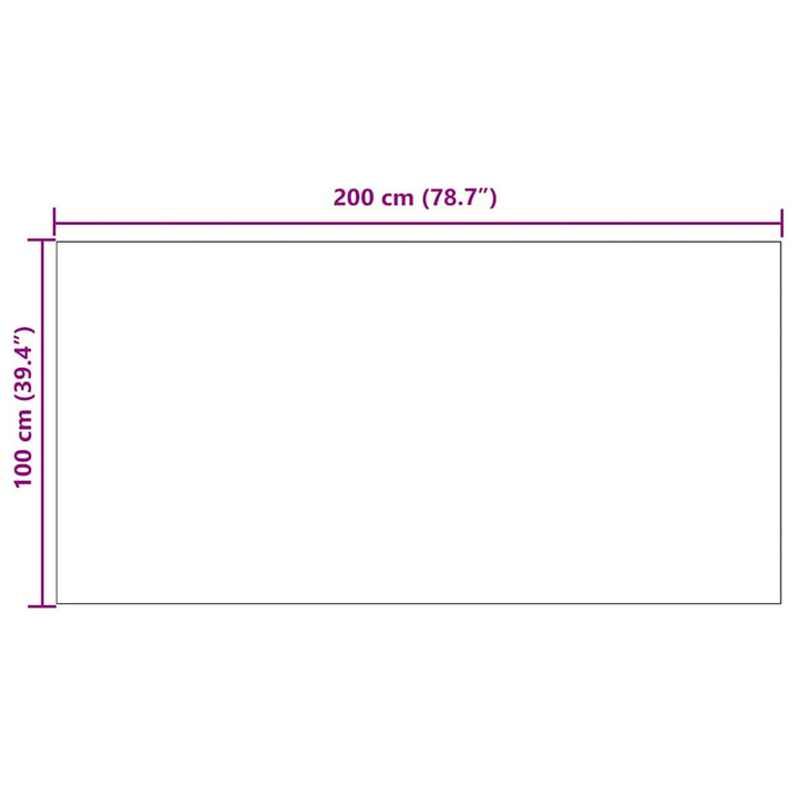 Tæppe Runner Lysegrå 100 x 200 cm Stof