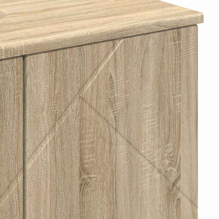 Badeværelsesmøbel sæt 3 pcs Sonoma eg Konstrueret træ & Metal