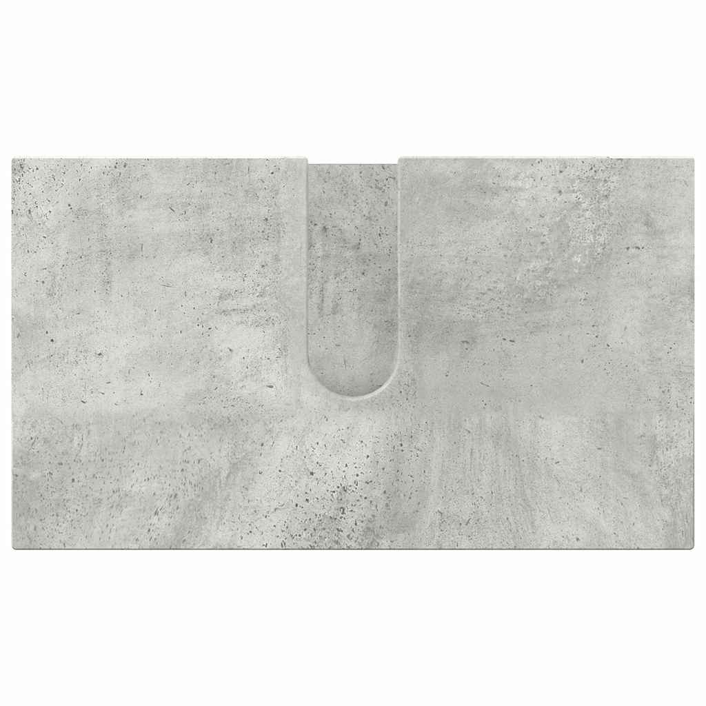 Badeværelsesmøbel sæt 3 pcs Beton Grå Konstrueret træ & Metal