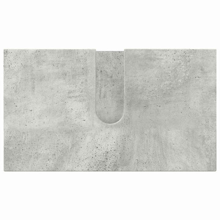 Badeværelsesmøbel sæt 3 pcs Beton Grå Konstrueret træ & Metal