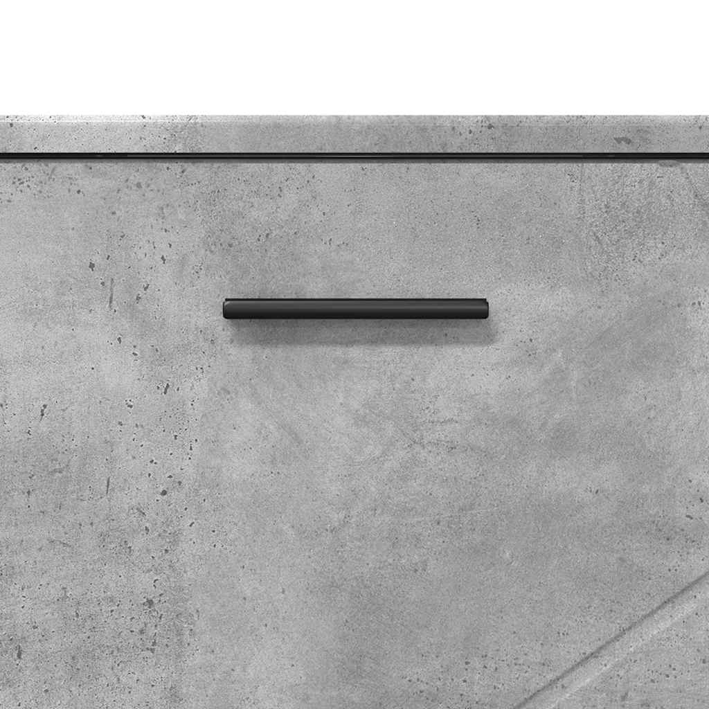 Badeværelsesmøbel sæt 3 pcs Beton Grå Samlet træ og metal