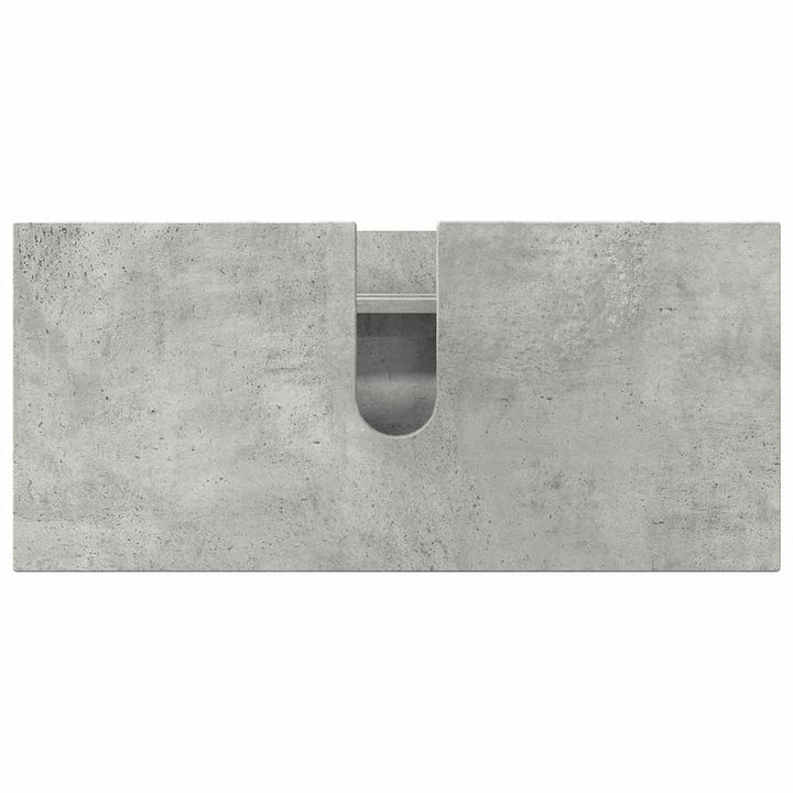 Badeværelsesmøbel sæt 3 pcs Beton Grå Samlet træ og metal