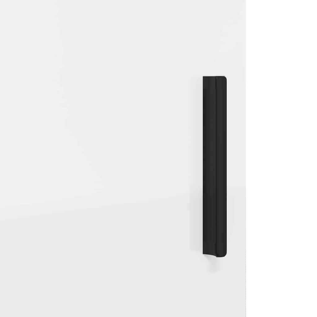 Badeværelsesmøbel sæt 3 pcs Høj gloss hvid Samlet træ og metal