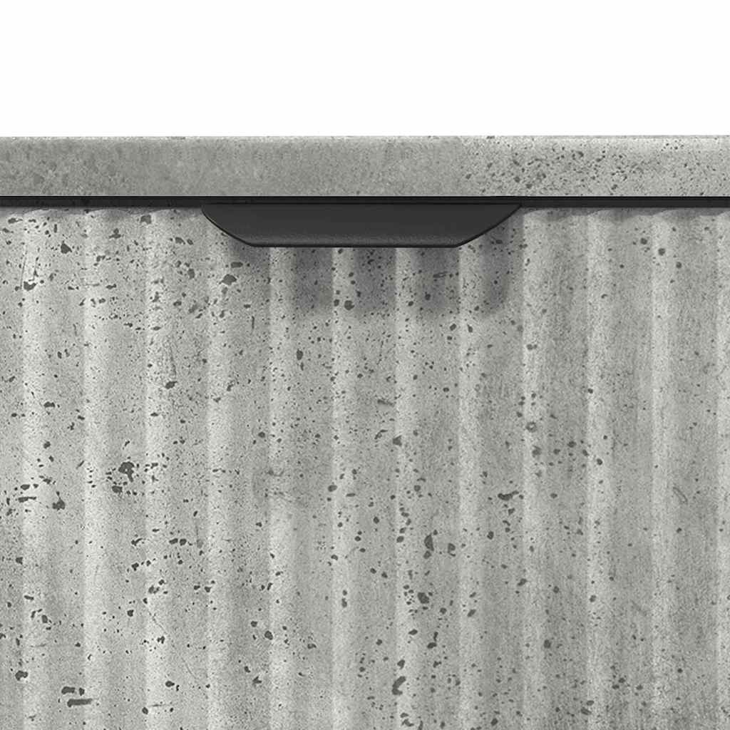 Badeværelsesmøbel sæt 2 pcs Beton Grå Samlet træ og metal