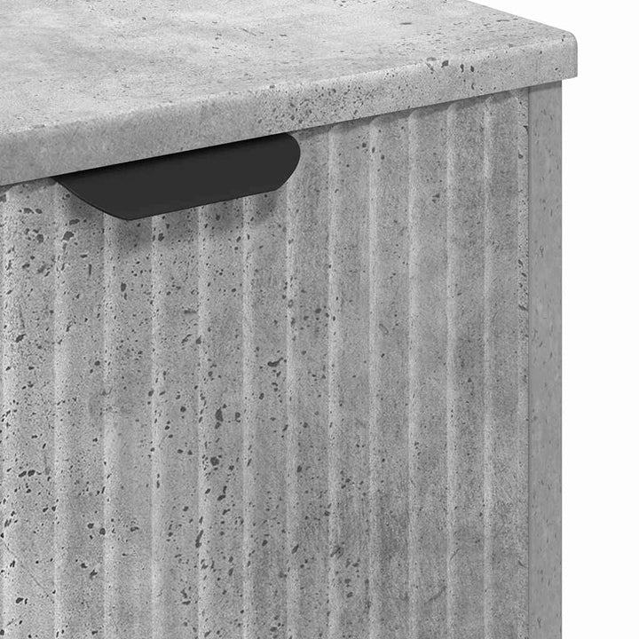 Badeværelsesmøbel sæt med skuffe 3 pcs Betongrå Konstrueret træ