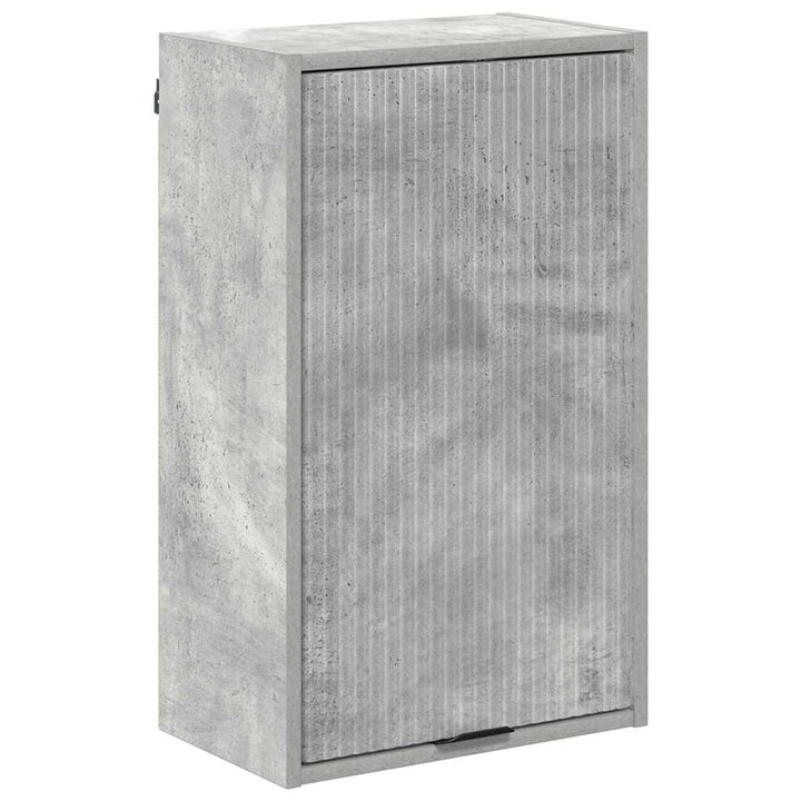 Badeværelsesmøbel sæt med skuffe Beton Grå Fineret træ, Metal