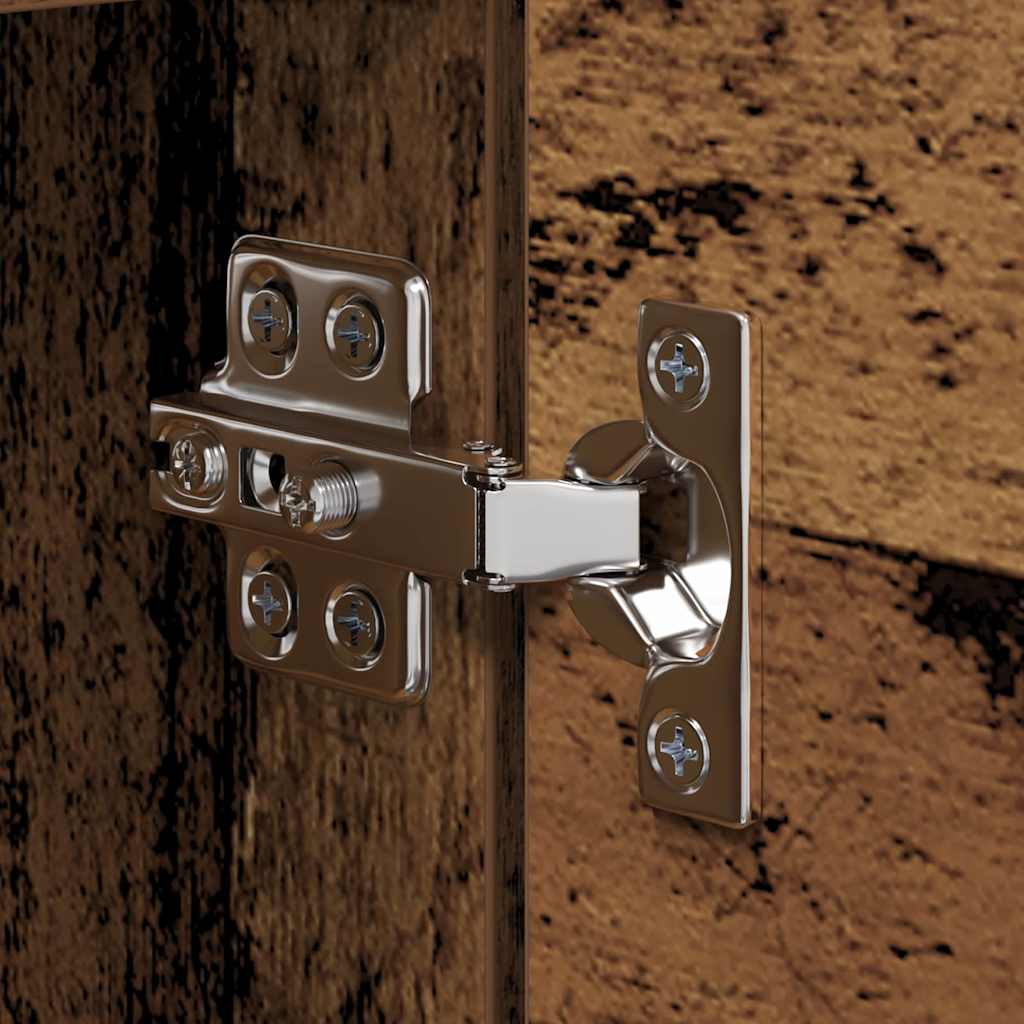 TV-møbelsæt Vægmonteret 8 pcs Gammelt træ Konstrueret træ