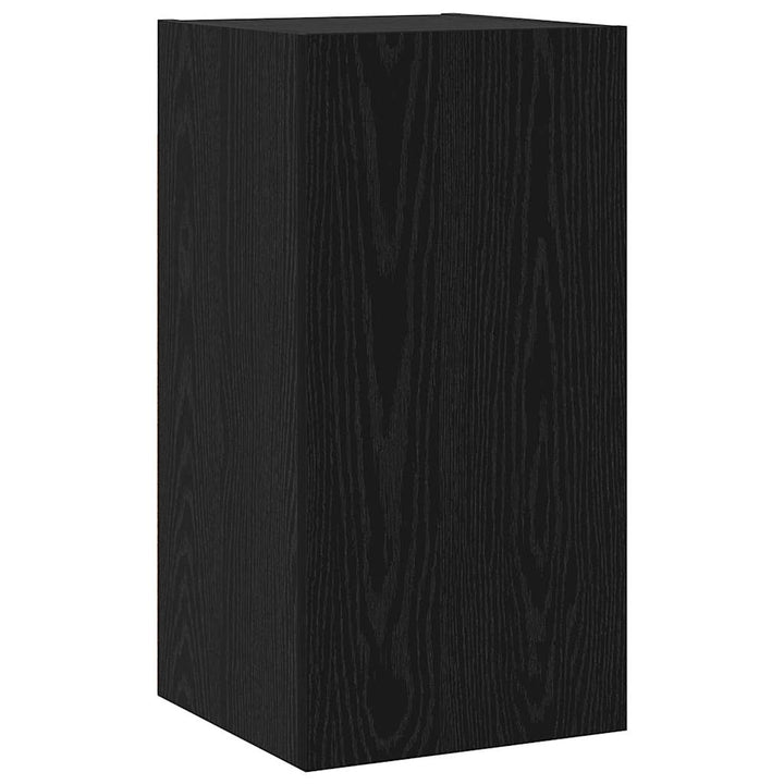 TV-møbelsæt 7 pcs Sort eg 30,5 x 30 x 60 cm Konstrueret træ