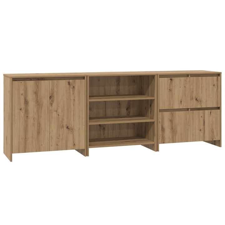 Sideboard 3 pcs Artisan Egetræ 70 x 41 x 75 cm Konstrueret træ