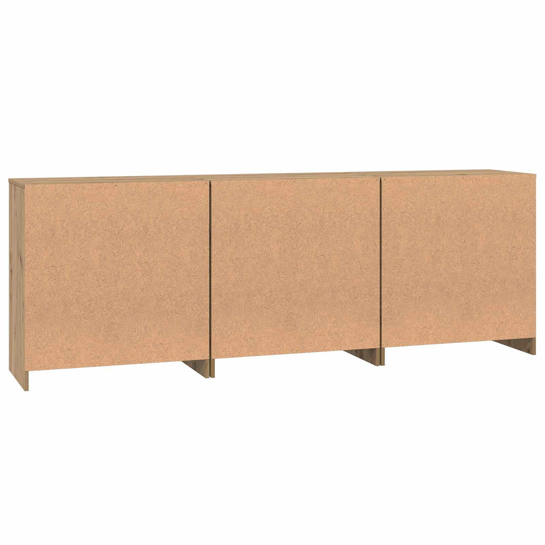 Sideboard 3 pcs Artisan Egetræ 70 x 41 x 75 cm Konstrueret træ