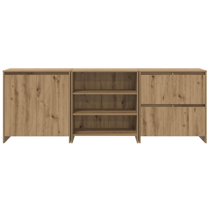 Sideboard 3 pcs Artisan Egetræ 70 x 41 x 75 cm Konstrueret træ