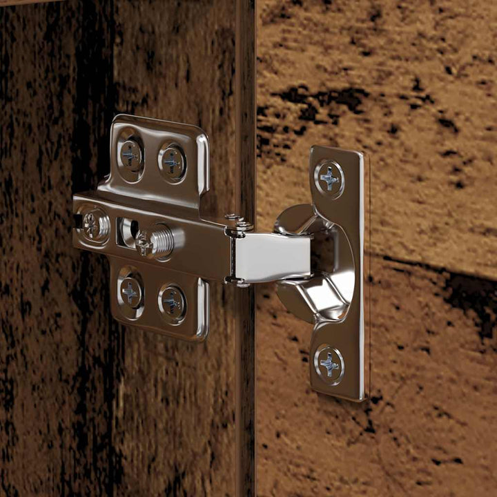 Væg TV Skab Vægmonteret 4 pcs Gammelt træ Konstrueret træ