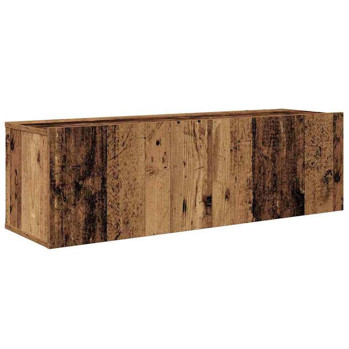 Væg TV Skab Vægmonteret 4 pcs Gammelt træ Konstrueret træ