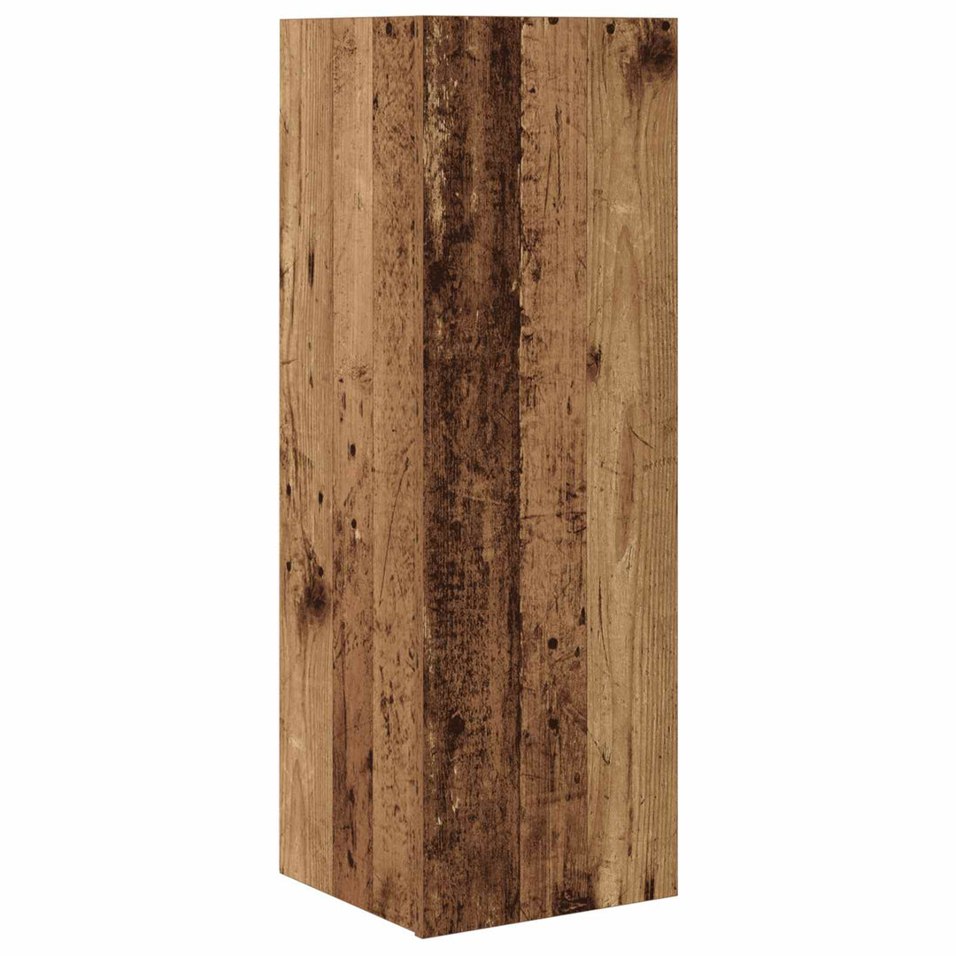 TV-møbelsæt Vægmonteret 10 pcs Gammelt træ 30,5 x 30 x 90 cm