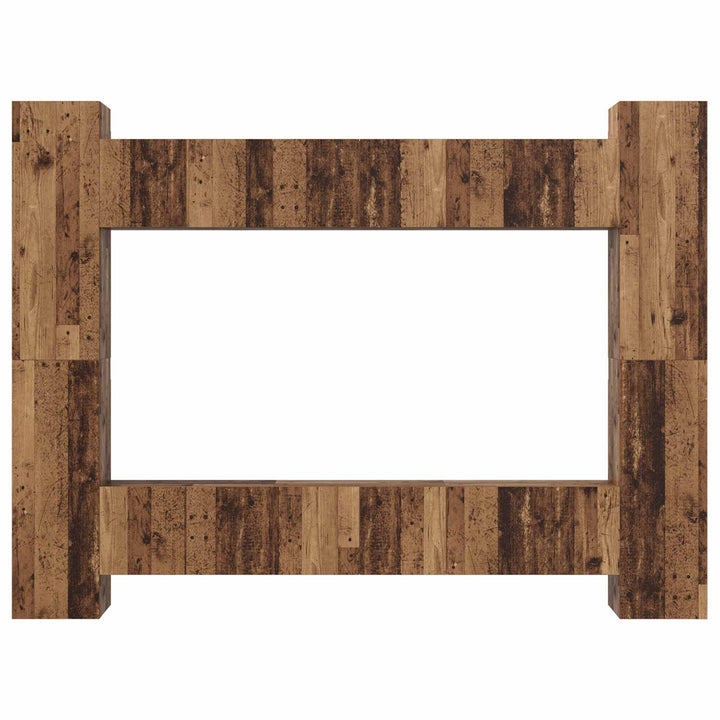 TV-møbelsæt Vægmonteret 10 pcs Gammelt træ 30,5 x 30 x 90 cm