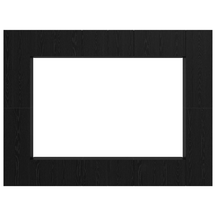 TV-møbelsæt 10 pcs Sort eg 30,5 x 30 x 90 cm Konstrueret træ