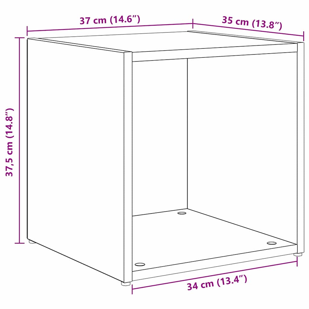 TV Skab Sæt Vægmonteret 8 pcs Gammelt træ Konstrueret træ
