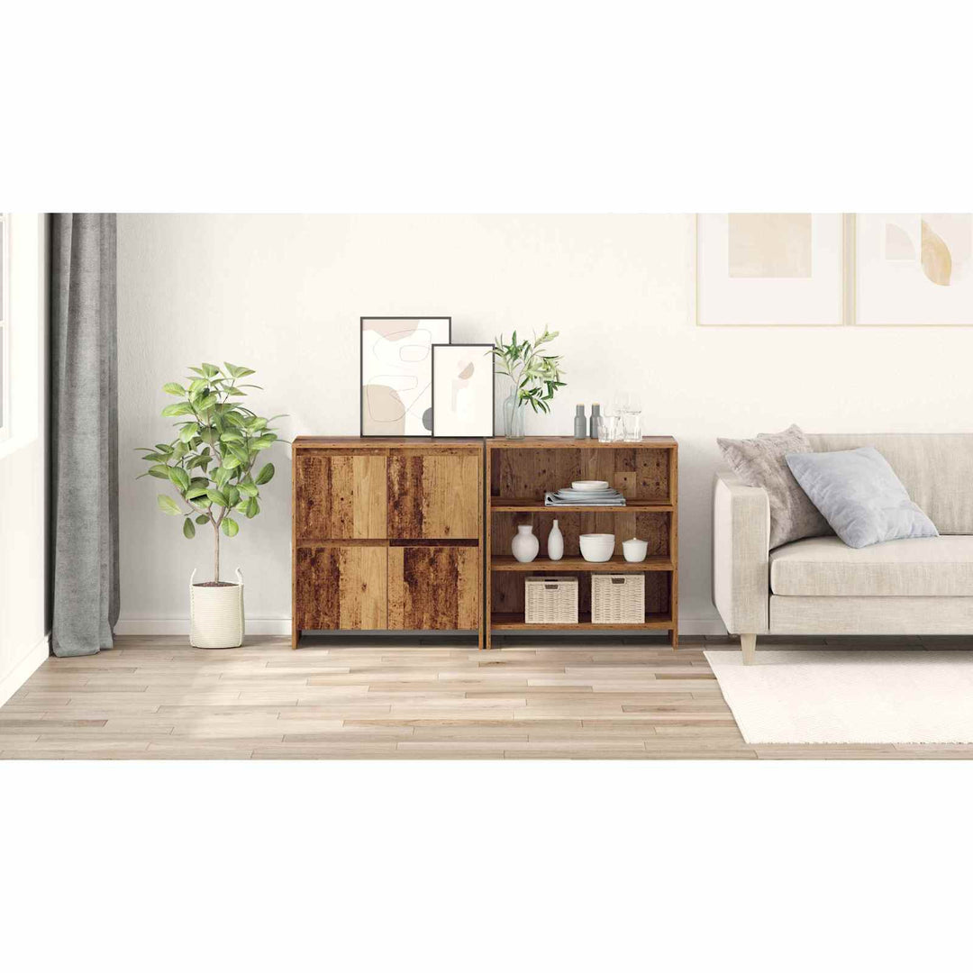Sideboard 2 pcs Gammelt træ 70 x 41 x 75 cm Konstrueret træ