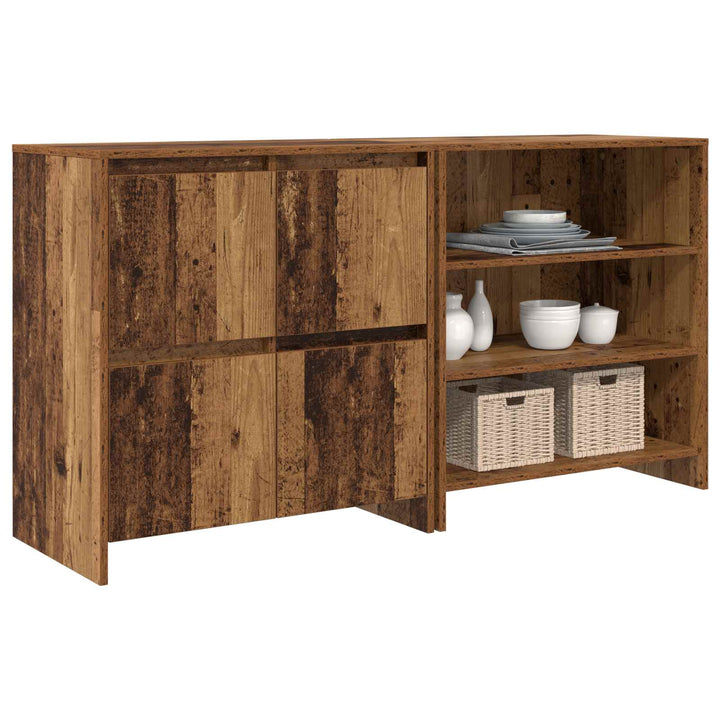 Sideboard 2 pcs Gammelt træ 70 x 41 x 75 cm Konstrueret træ