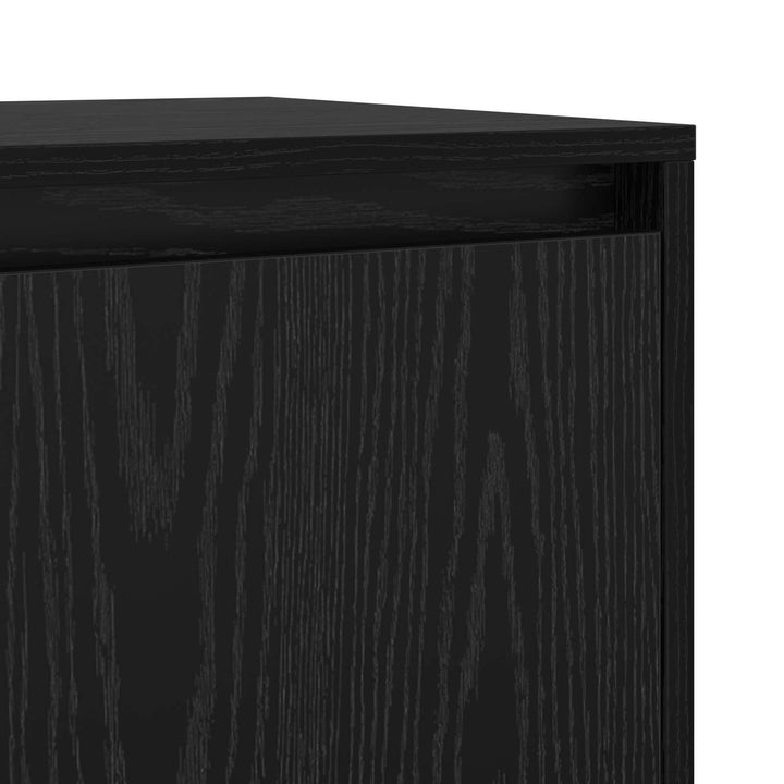 Sideboard 2 stk. Sort eg 70 x 41 x 75 cm Konstrueret træ