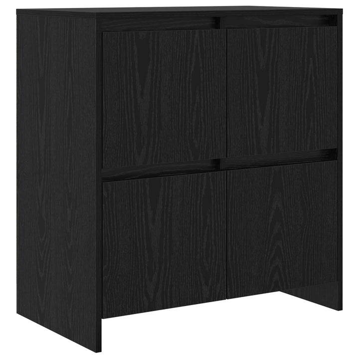 Sideboard 2 stk. Sort eg 70 x 41 x 75 cm Konstrueret træ