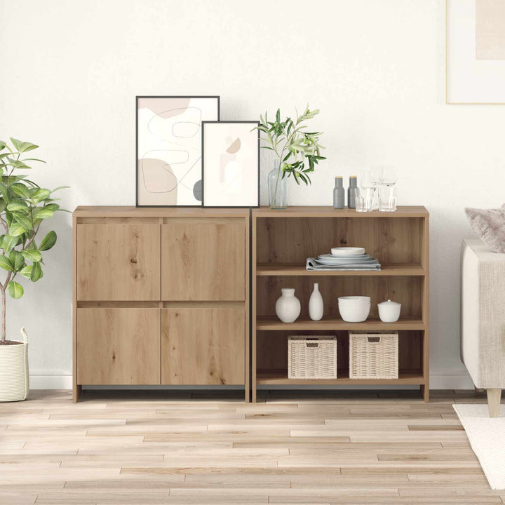 Sideboard 2 pcs Artisan Egetræ 70 x 41 x 75 cm Konstrueret træ