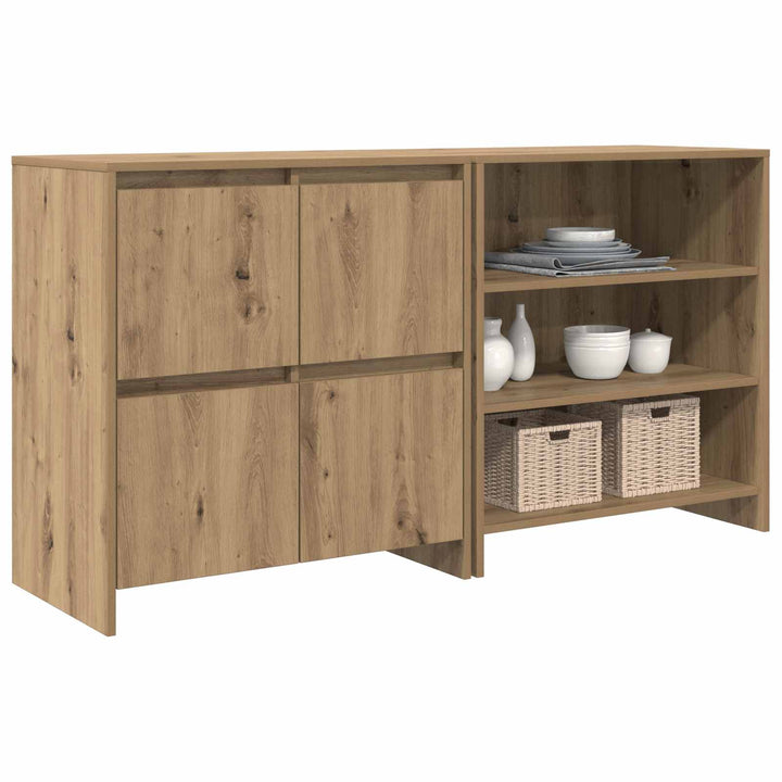 Sideboard 2 pcs Artisan Egetræ 70 x 41 x 75 cm Konstrueret træ