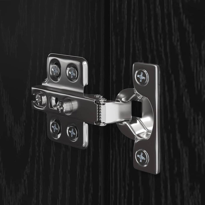 TV-møbelsæt Vægmonteret 8 pcs Sort eg Konstrueret træ