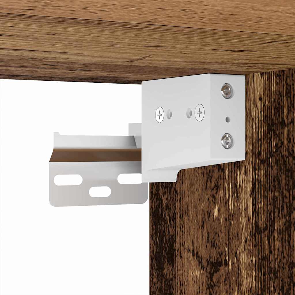 TV-møbelsæt med skuffe 7 pcs Gammelt træ Konstrueret træ