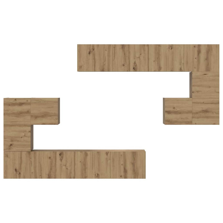 TV Enheder 4 pcs Artisan Egetræ Konstrueret træ