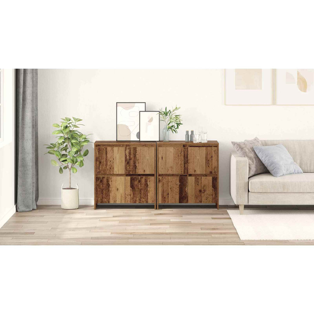 Sideboards 2 pcs Gammelt træ 70 x 41 x 75 cm Konstrueret træ