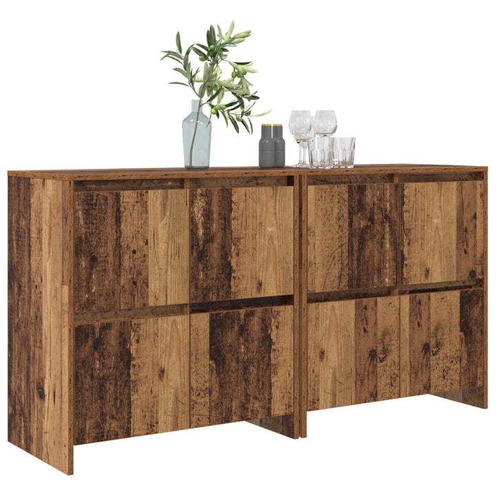 Sideboards 2 pcs Gammelt træ 70 x 41 x 75 cm Konstrueret træ