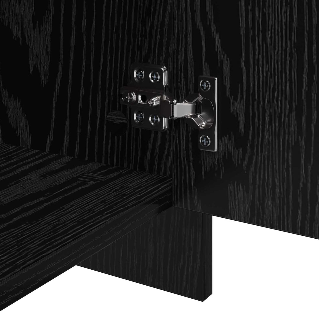 Sideboards 2 stk. Sort eg 70 x 41 x 75 cm Konstrueret træ
