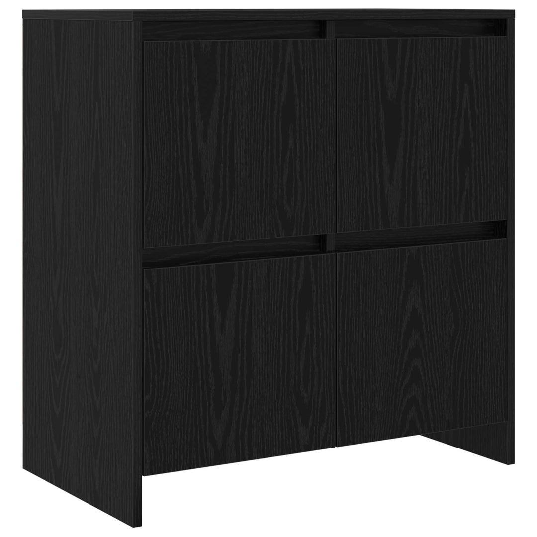 Sideboards 2 stk. Sort eg 70 x 41 x 75 cm Konstrueret træ