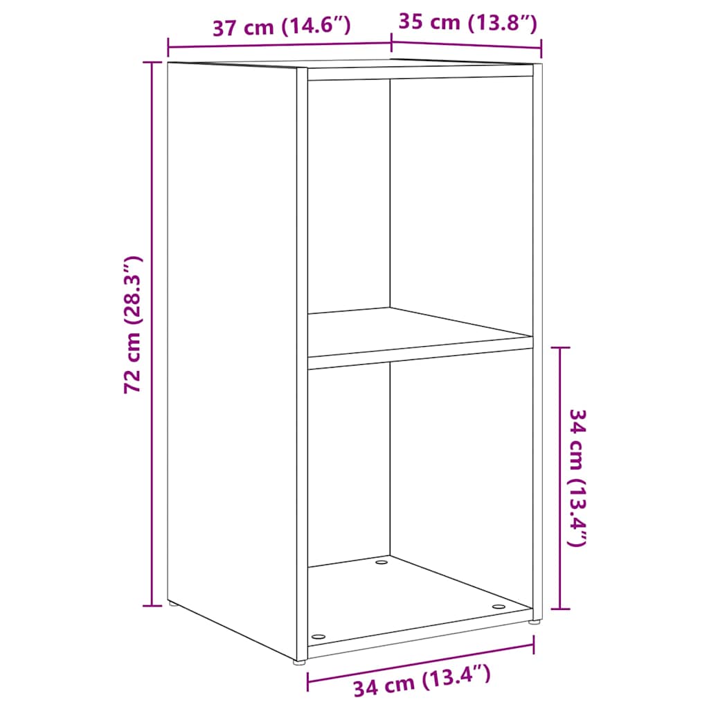 TV-møbelsæt 2 pcs Gammelt træ 37 x 35 x 72 cm Konstrueret træ