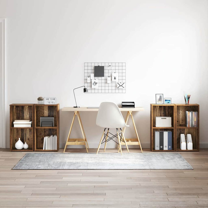 TV-møbelsæt 4 pcs Gammelt træ 37 x 37 x 72 cm Konstrueret træ