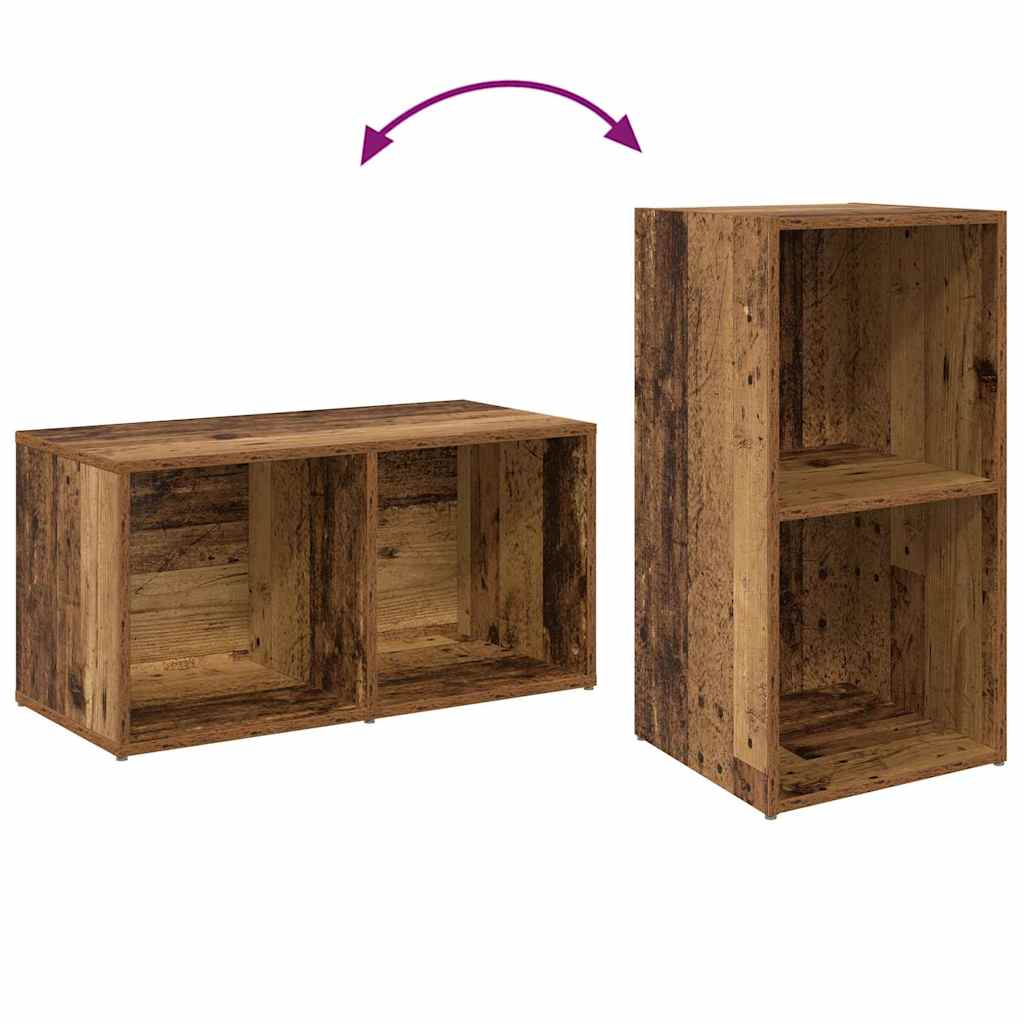 TV-møbelsæt 4 pcs Gammelt træ 37 x 37 x 72 cm Konstrueret træ