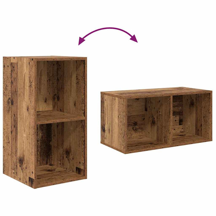 TV-møbelsæt 4 pcs Gammelt træ 37 x 37 x 72 cm Konstrueret træ