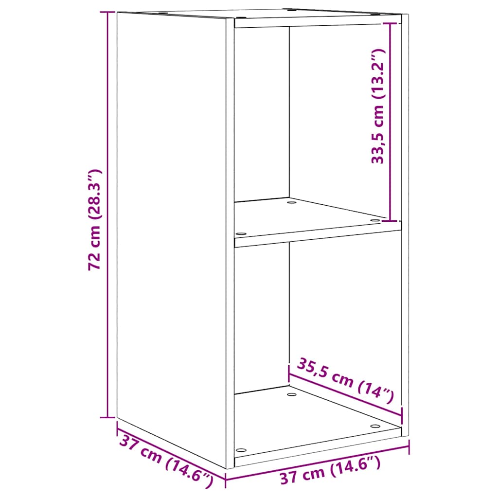 TV-møbelsæt 4 pcs Gammelt træ 37 x 37 x 72 cm Konstrueret træ