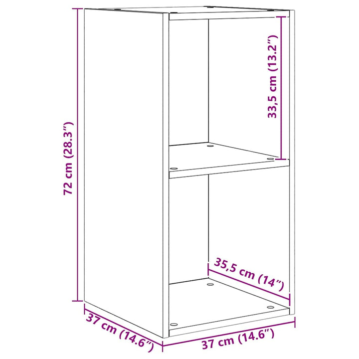 TV-møbelsæt 4 pcs Gammelt træ 37 x 37 x 72 cm Konstrueret træ