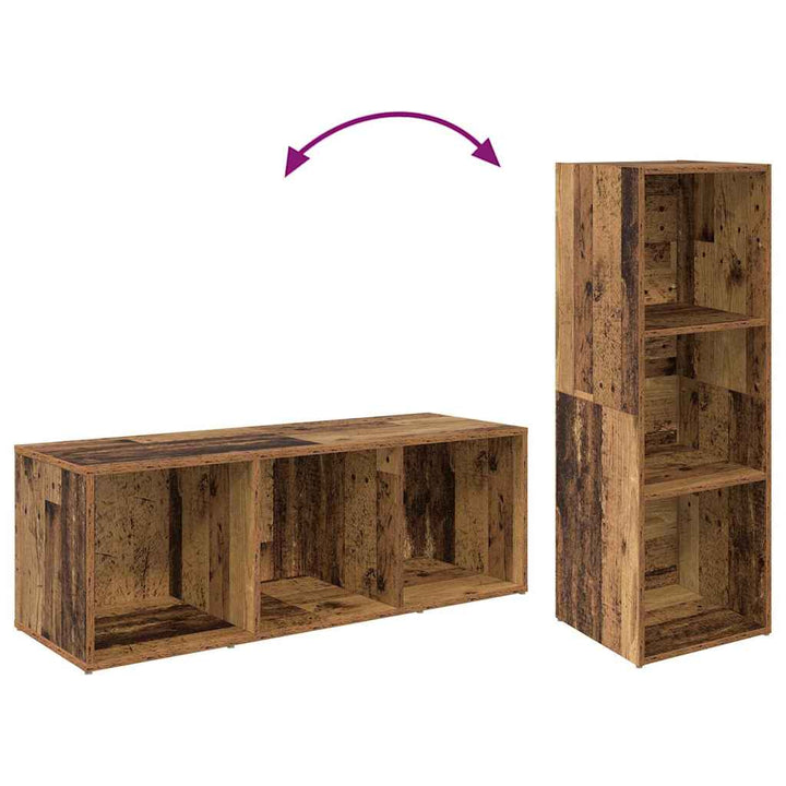 TV-møbelsæt 2 pcs Gammelt træ 37 x 35 x 107cm Konstrueret træ