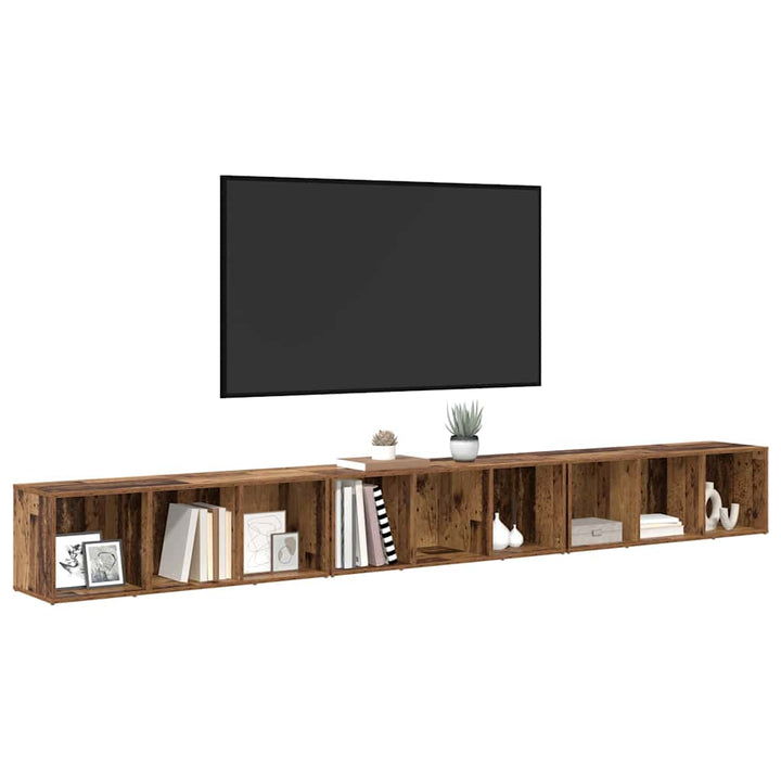 TV-møbelsæt 3 pcs Gammelt træ 37 x 35 x 107 cm Konstrueret træ