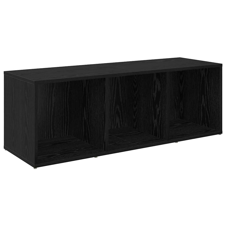 TV-møbelsæt 3 pcs Sort eg 37 x 35 x 107,5 cm Konstrueret træ