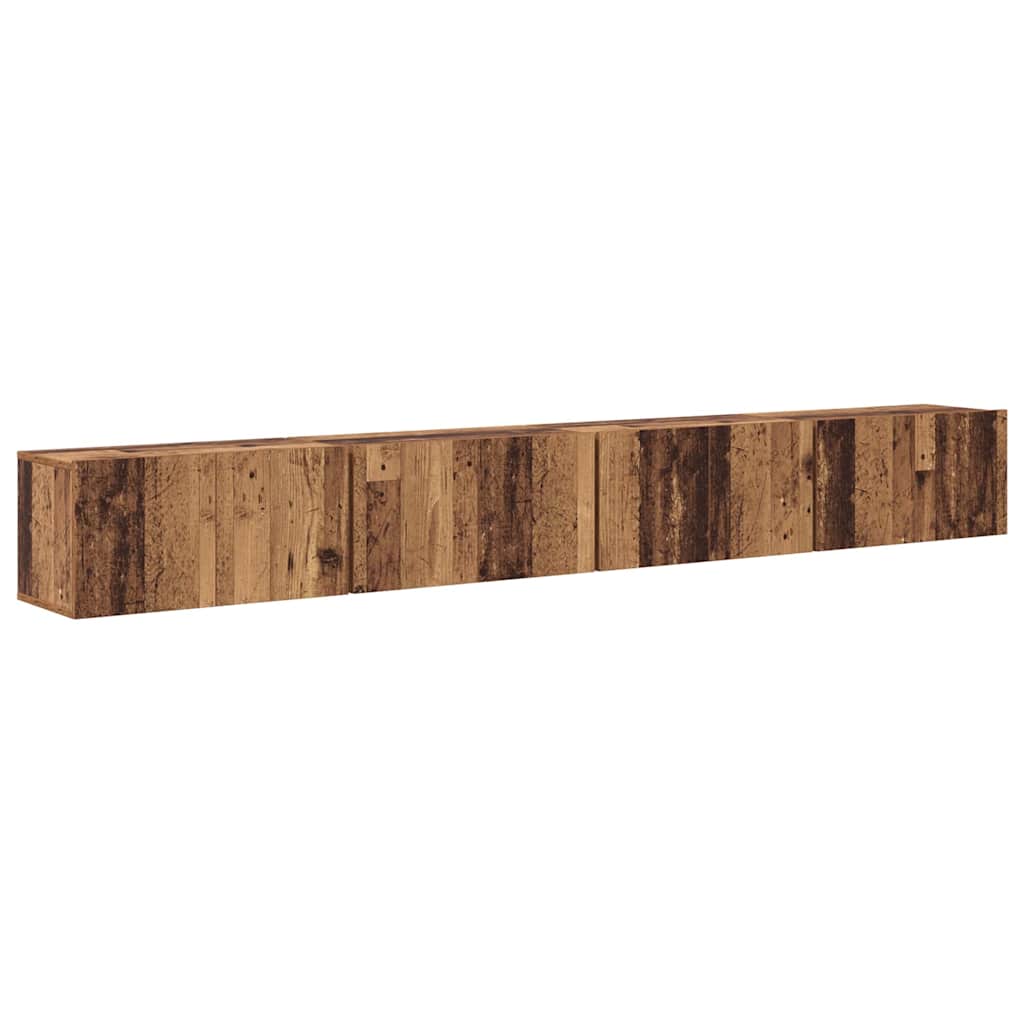 TV-møbelsæt 4 pcs Gammelt træ 60 x 30 x 30 cm Konstrueret træ
