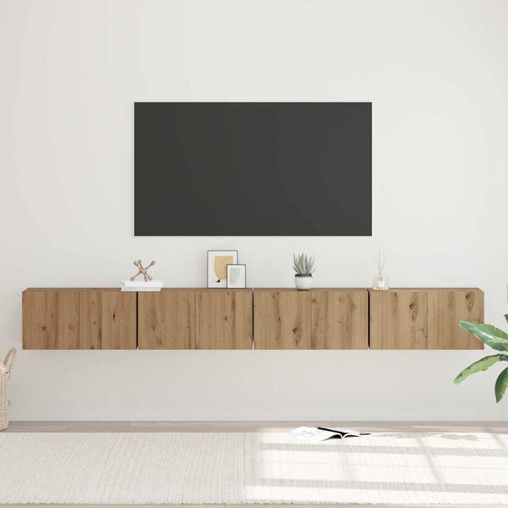 TV-møbelsæt Vægmonteret 4 pcs Artisan Egetræ 60 x 30 x 30 cm